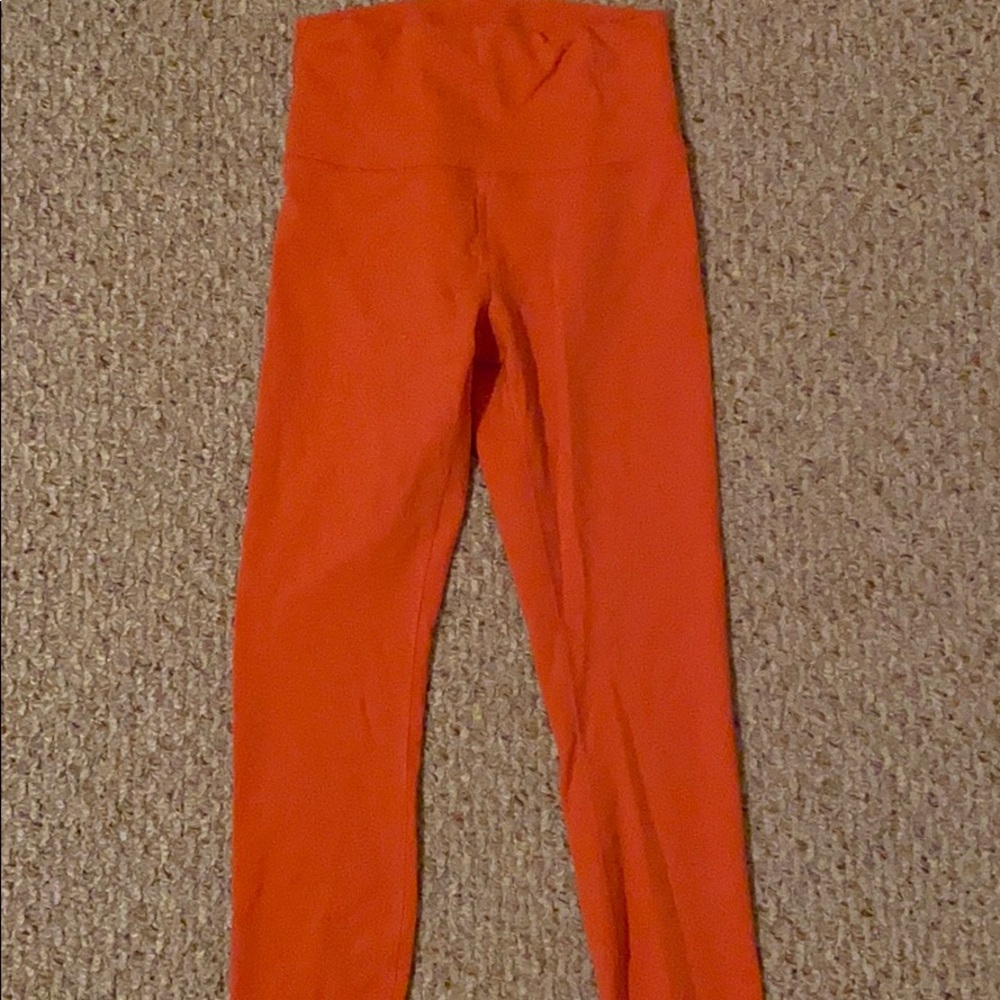 lululemon Wunder Train Tights coral High-Rise Leggings